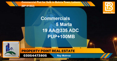 Commercial Plot for Sale in Bahria Town, Lahore - (BP-91802)