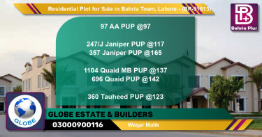 Residential Plot for Sale in Bahria Town, Lahore - (BP-91813)