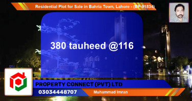 Residential Plot for Sale in Bahria Town, Lahore - (BP-91834)