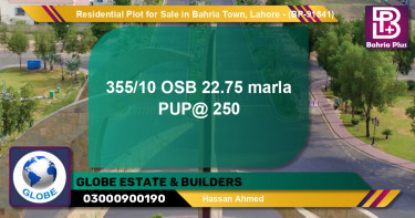 Residential Plot for Sale in Bahria Town, Lahore - (BP-91841)