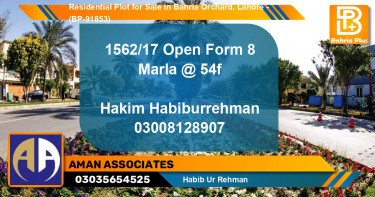 Residential Plot for Sale in Bahria Orchard, Lahore - (BP-91853)