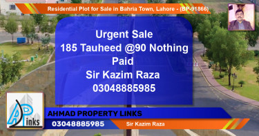 Residential Plot for Sale in Bahria Town, Lahore - (BP-91866)