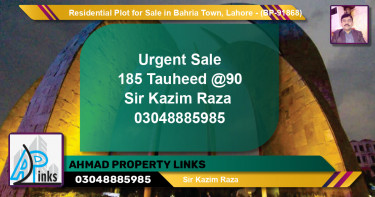 Residential Plot for Sale in Bahria Town, Lahore - (BP-91868)