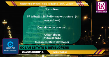 Residential Plot for Sale in Bahria Town, Lahore - (BP-91897)