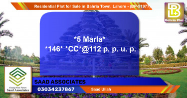 Residential Plot for Sale in Bahria Town, Lahore - (BP-91977)