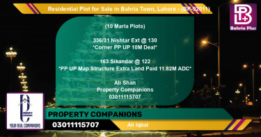 Residential Plot for Sale in Bahria Town, Lahore - (BP-92011)