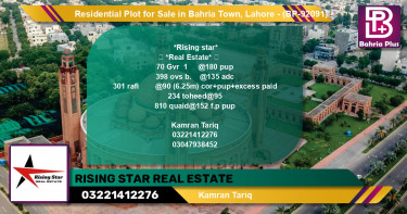 Residential Plot for Sale in Golf Phase 1 -  Bahria Town, Lahore - (BP-92091)