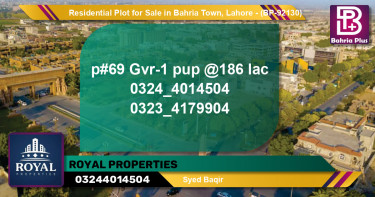 Residential Plot for Sale in Bahria Town, Lahore - (BP-92130)