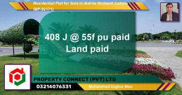 Residential Plot for Sale in Bahria Orchard, Lahore - (BP-92171)