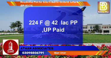 Residential Plot for Sale in Bahria Orchard, Lahore - (BP-92174)