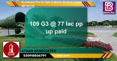 Residential Plot for Sale in Bahria Orchard, Lahore - (BP-92176)