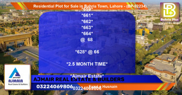 Residential Plot for Sale in Golf Phase 1 -  Bahria Town, Lahore - (BP-92234)