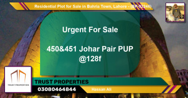 Residential Plot for Sale in Sector E - Johar Block -  Bahria Town, Lahore - (BP-92246)