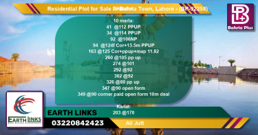Residential Plot for Sale in Sector F - Sikander Block -  Bahria Town, Lahore - (BP-92258)