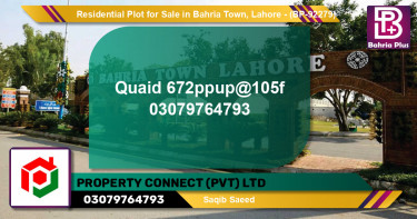Residential Plot for Sale in Bahria Town, Lahore - (BP-92279)
