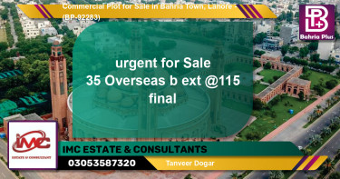 Commercial Plot for Sale in Bahria Town, Lahore - (BP-92283)