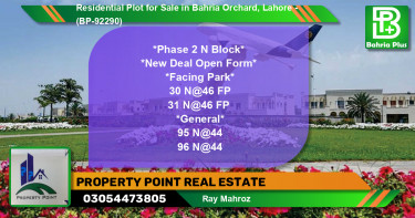Residential Plot for Sale in Bahria Orchard, Lahore - (BP-92290)