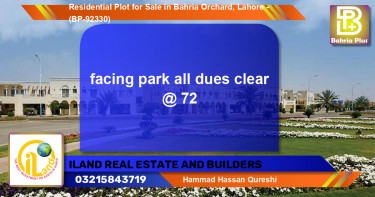 Residential Plot for Sale in Bahria Orchard, Lahore - (BP-92330)