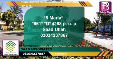 Residential Plot for Sale in Bahria Orchard, Lahore - (BP-92387)