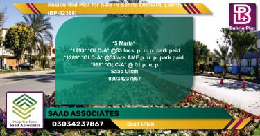Residential Plot for Sale in Bahria Orchard, Lahore - (BP-92388)