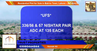 Residential Plot for Sale in Bahria Town, Lahore - (BP-92423)