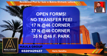 Residential Plot for Sale in Bahria Orchard, Lahore - (BP-92427)