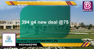 Residential Plot for Sale in Bahria Orchard, Lahore - (BP-92456)