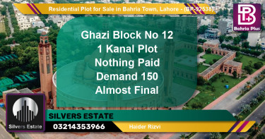 Residential Plot for Sale in Bahria Town, Lahore - (BP-92538)
