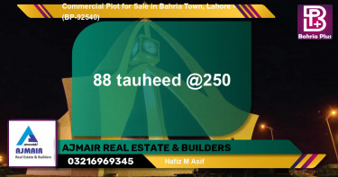 Commercial Plot for Sale in Bahria Town, Lahore - (BP-92540)