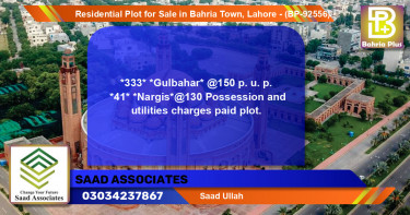 Residential Plot for Sale in Bahria Town, Lahore - (BP-92556)