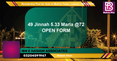 Residential Plot for Sale in Bahria Town, Lahore - (BP-92606)