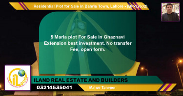 Residential Plot for Sale in Bahria Town, Lahore - (BP-92632)