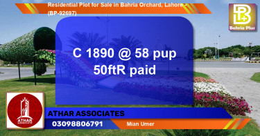 Residential Plot for Sale in Bahria Orchard, Lahore - (BP-92697)