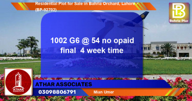 Residential Plot for Sale in Bahria Orchard, Lahore - (BP-92702)