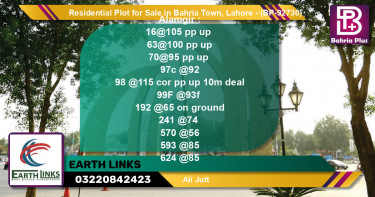 Residential Plot for Sale in Bahria Town, Lahore - (BP-92730)