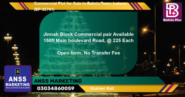 Commercial Plot for Sale in Bahria Town, Lahore - (BP-92741)