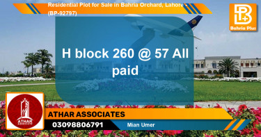 Residential Plot for Sale in Bahria Orchard, Lahore - (BP-92797)