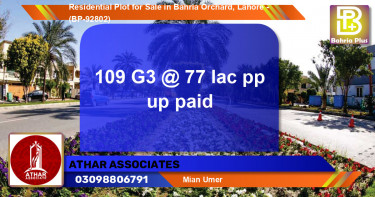 Residential Plot for Sale in Bahria Orchard, Lahore - (BP-92802)