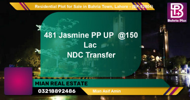 Residential Plot for Sale in Bahria Town, Lahore - (BP-92804)