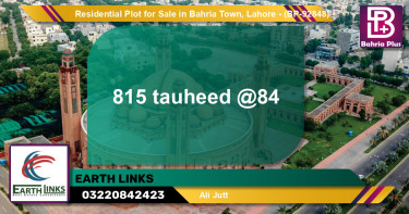 Residential Plot for Sale in Bahria Town, Lahore - (BP-92848)