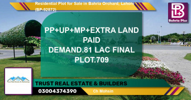 Residential Plot for Sale in Bahria Orchard, Lahore - (BP-92872)