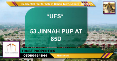 Residential Plot for Sale in Bahria Town, Lahore - (BP-92877)