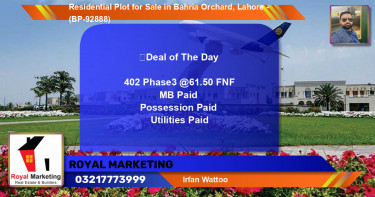 Residential Plot for Sale in Bahria Orchard, Lahore - (BP-92888)