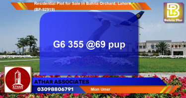Residential Plot for Sale in Bahria Orchard, Lahore - (BP-92919)