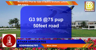 Residential Plot for Sale in Bahria Orchard, Lahore - (BP-92923)