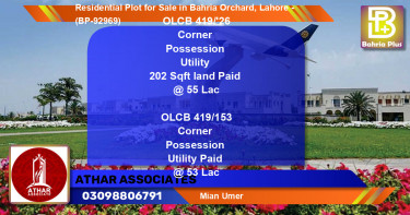 Residential Plot for Sale in Bahria Orchard, Lahore - (BP-92969)