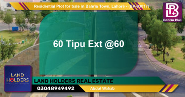 Residential Plot for Sale in Bahria Town, Lahore - (BP-93017)
