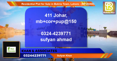 Residential Plot for Sale in Bahria Town, Lahore - (BP-93066)