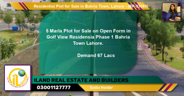 Residential Plot for Sale in Bahria Town, Lahore - (BP-93080)