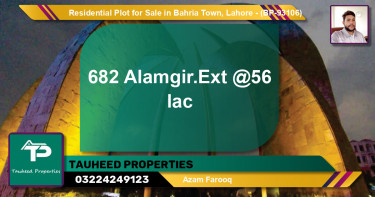 Residential Plot for Sale in Bahria Town, Lahore - (BP-93106)